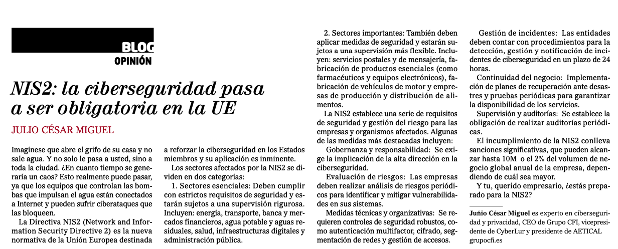 NIS2: la ciberseguridad pasa a ser obligatoria en la UE